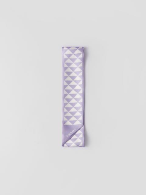 Prada Printed silk twill scarf