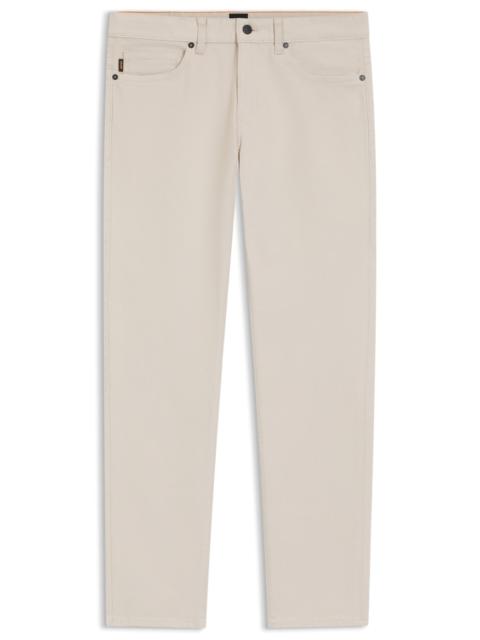 BOSS DELAWARE TROUSERS IN STRETCH-COTTON CANVAS