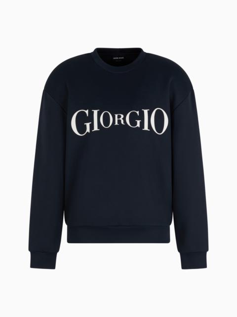 GIORGIO ARMANI MICROMODAL JERSEY CREW-NECK SWEATSHIRT
