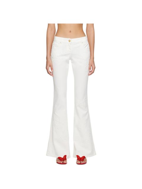 Blumarine White Straight-Leg Jeans