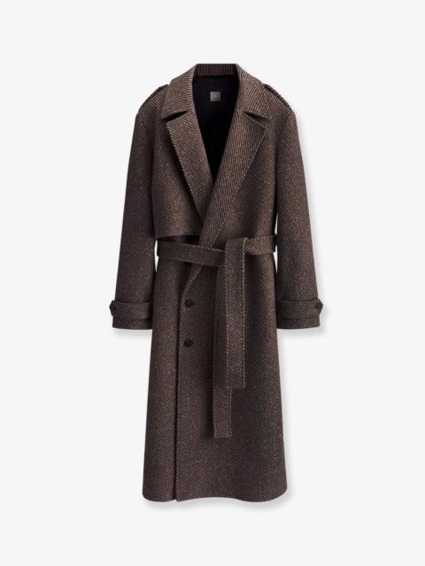 Dior Dior Men Wool And Silk Blend Natte Coat
