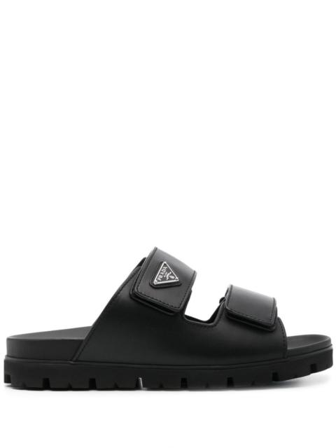 Prada Prada Men Leather Strap Sandals