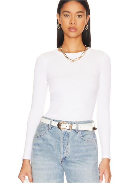 Enza Costa Textured Knit Crew Top