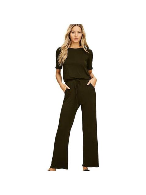 Other Designers NWT Annabelle Olive Green Keyhole Jumpsuit Medium
