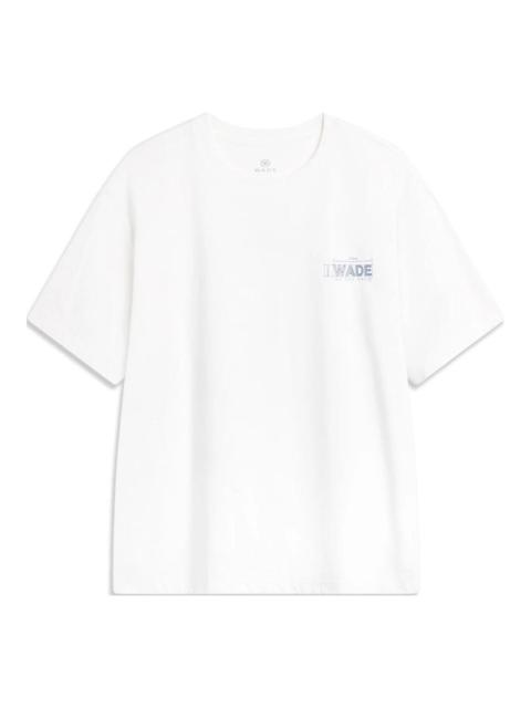 Li-Ning Li-Ning Way Of Wade Graphic T-shirt 'White Blue' AHSU363-4