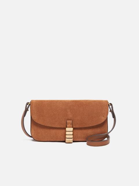 PINKO SADDLE FLAT MEDIUM SHOULDER BAG IN SUEDE