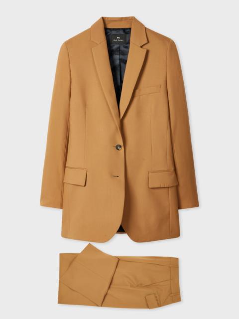 Paul Smith Women's Tan Wool Hopsack Suit
