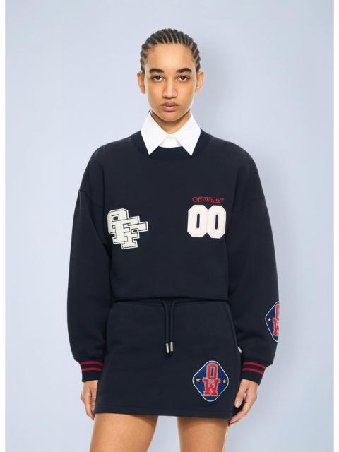 Off-White Off-White Women Royal Patch Crop Sweatshirt