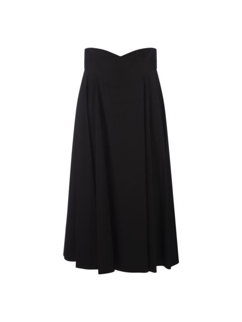 Corset Midi Skirt In Black