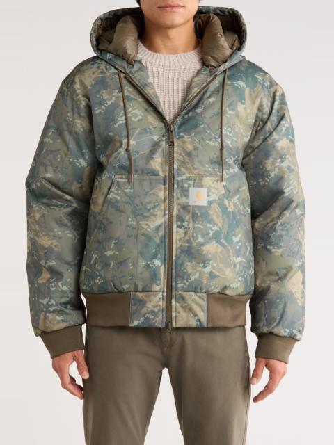 Carhartt Carhartt Work In Progress Water Repellent Active Cold Padded Nylon Jacket in Camo Combi at Nordstrom