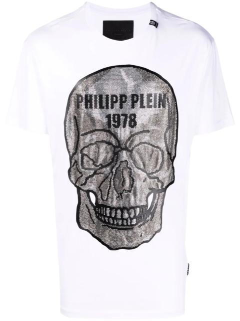 PHILIPP PLEIN crystal skull cotton T-shirt