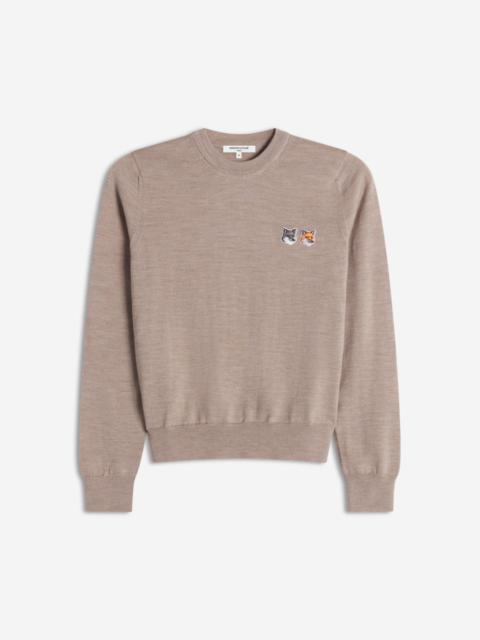 Maison Kitsuné DOUBLE FOX HEAD MERINO REGULAR JUMPER