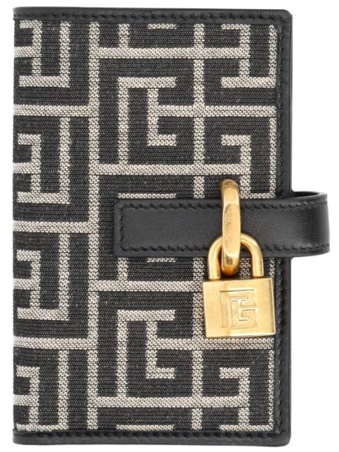 Balmain Balmain Men Monogram Card Holder With Padlock
