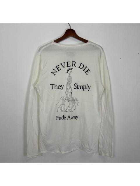 Other Designers Skulls - Vintage Stooge & Co Never Die Skulls Long Sleeve Tee