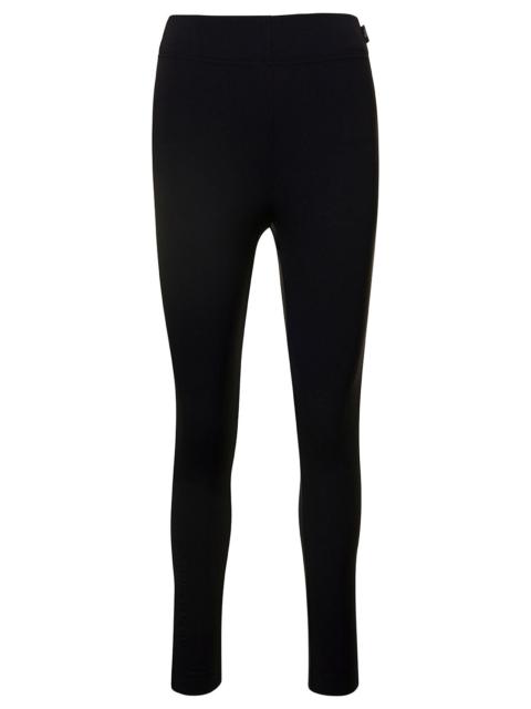 Moncler Grenoble Moncler Grenoble Women Black Leggings With Zipped Pocket In Stretch Polyamide Woman