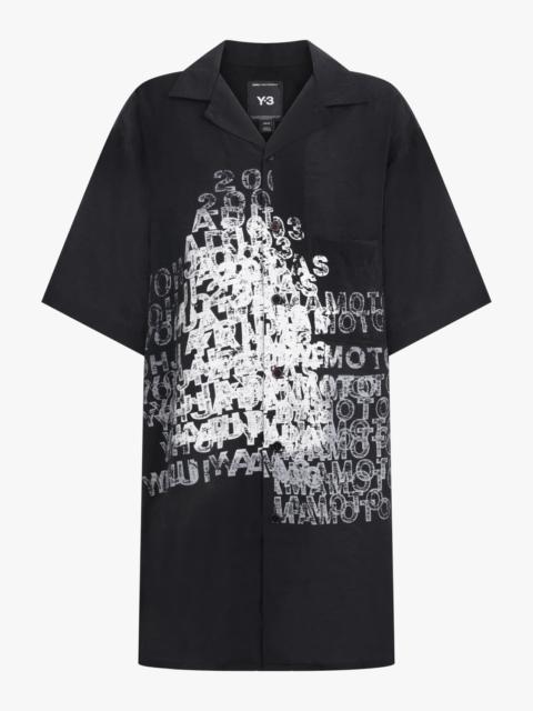 Y-3 GRAPHIC LONG SHIRT | BLACK