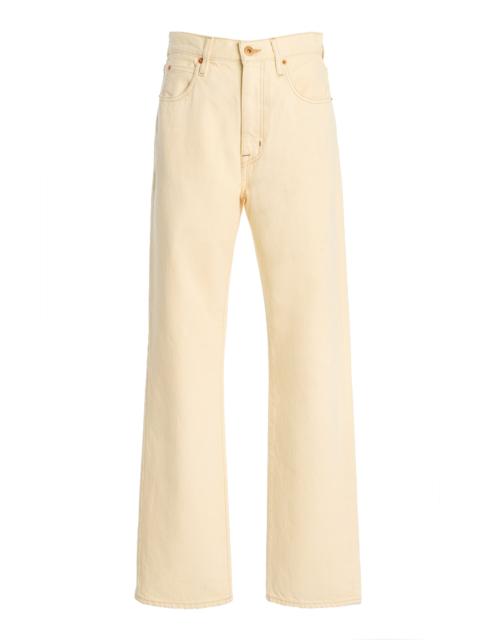 SLVRLAKE London Rigid High-Rise Straight-Leg Jeans yellow