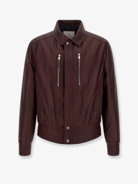 Brunello Cucinelli Brunello Cucinelli Leather Bomber With Padding