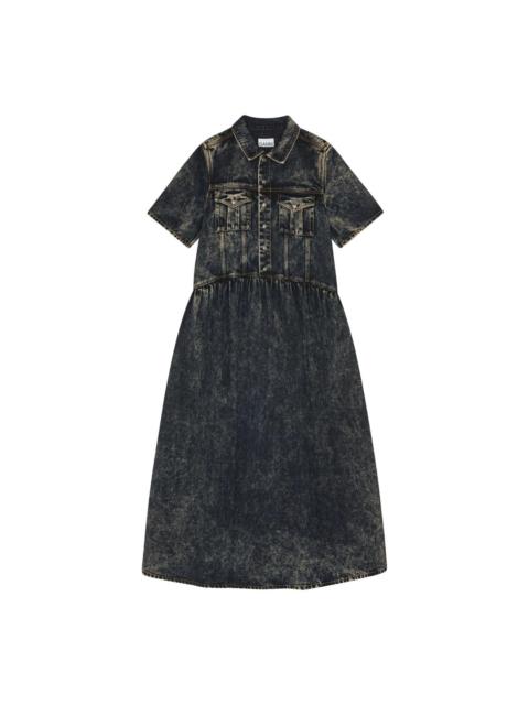 GANNI Light Denim Long Dress