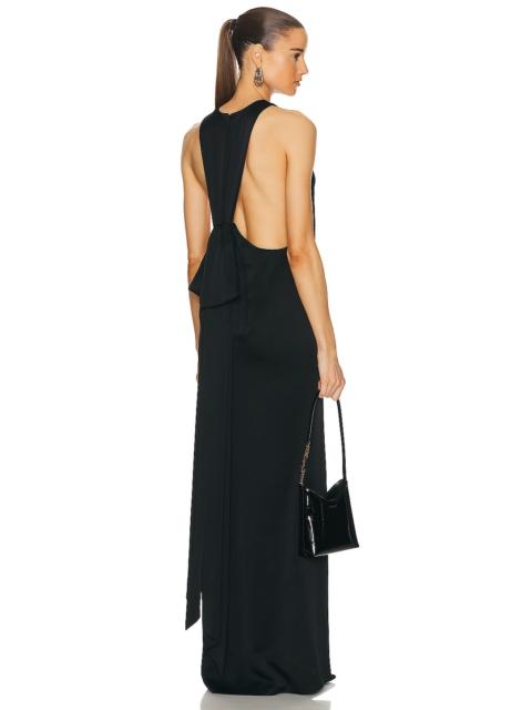 SAINT LAURENT Satin Maxi Dress