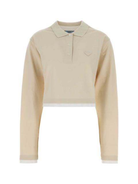Prada Prada Women Sand Piquet Polo Shirt