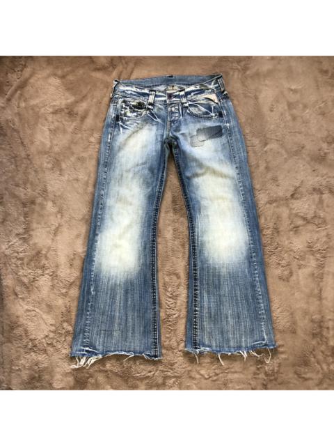 Other Designers Vintage - TRASHED🔥 REPLAY DISTRESSED WASHED FLARE JEANS #5515-194