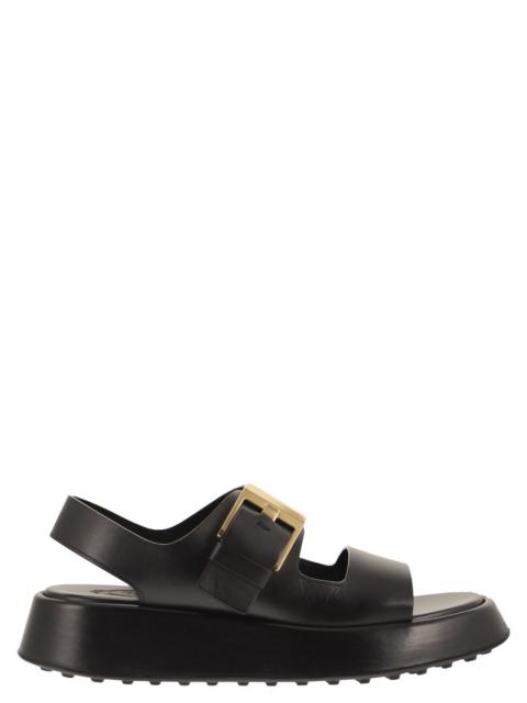 Tod's Tod's Women Leather Sandal With Buckle