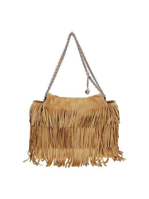 Other Designers Tory Burch Fleming Suede Fringe Hobo