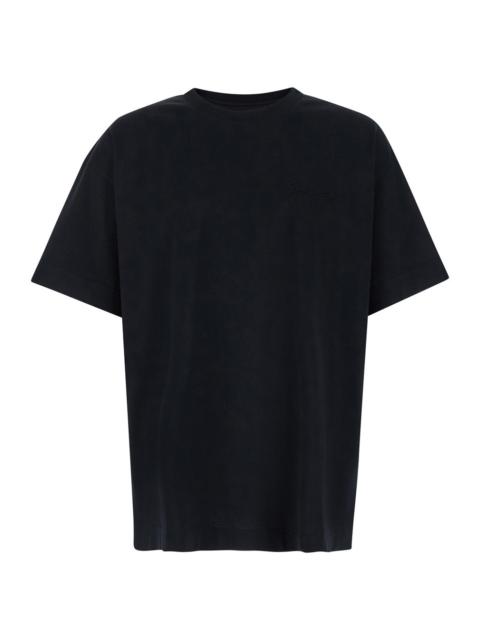 Givenchy Givenchy Men Black Crewneck T-Shirt With Logo Lettering Detail In Cotton Man