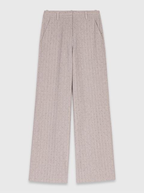 maje Rhinestone suit trousers