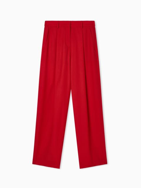 GIORGIO ARMANI ASV FLUID WOOL SINGLE-PLEAT TROUSERS