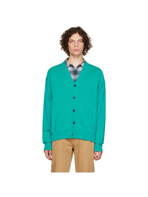 Wooyoungmi Blue Leather Label Cardigan