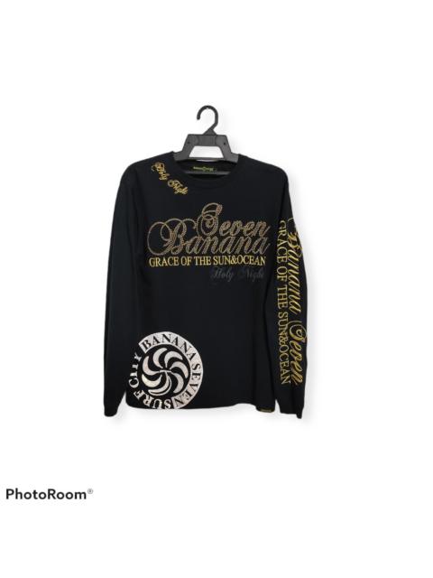Other Designers Japanese Brand - BANANA SEVEN with multi embroidered and rhinestone sequin shirt