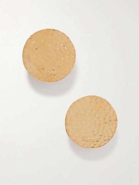 Hammered gold-tone earrings Gold