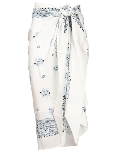 FERRAGAMO Ferragamo Women Arabesque Print Silk Sarong