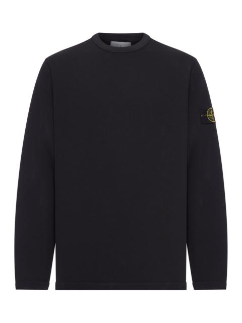 Stone Island CREWNECK SWEATER WITH CUFFS AND BADGE