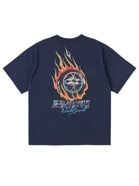 EVISU Flaming Kamon Snooker Print T-shirt