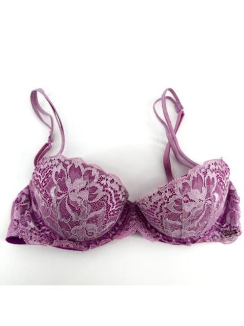 PINK Victoria's Secret Date Push Up Bra Lace Strappy Adjustable Purple 32B