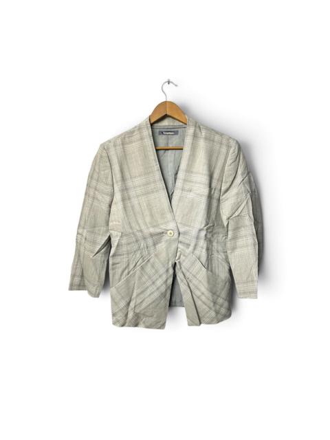 Other Designers VINTAGE ISSEY MIYAKE 80s PLAID ARCHITECTUAL JACKET