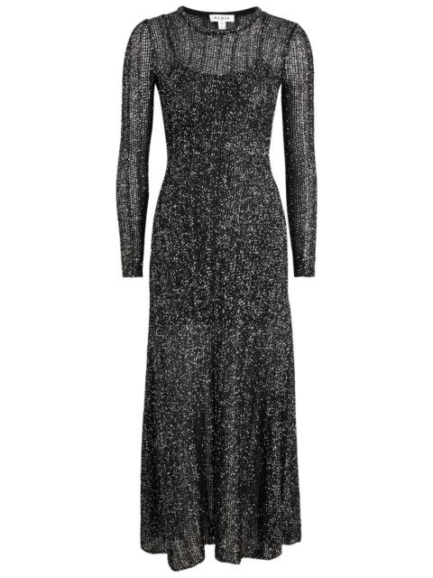 Alaïa Sequin-embellished Knitted Maxi Dress