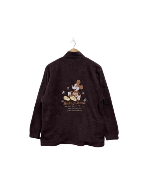 Vintage mickey mouse fullzip fleece sweater