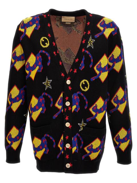 GUCCI Gucci Men Patterned Jacquard Cardigan