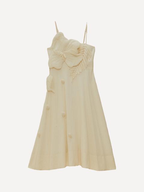 FARM RIO Off-White Garden Midi Dress