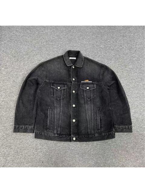 BALENCIAGA Balenciaga Tiger Logo Denim Jacket