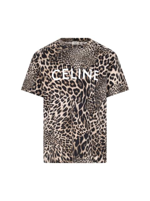 CELINE Celine Men "Leopard Logo" T-Shirt