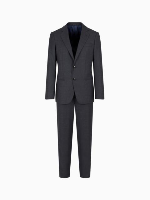 GIORGIO ARMANI Single-breasted Soho line suit in virgin wool mélange