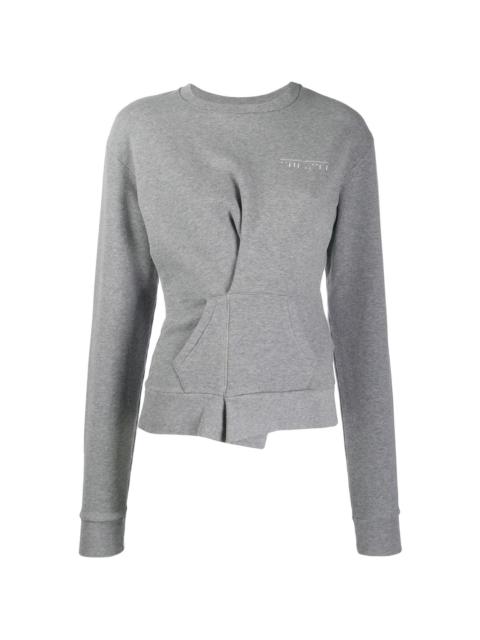 Unravel wrap detail sweatshirt