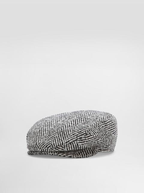 Dolce & Gabbana Shetland chevron flat cap
