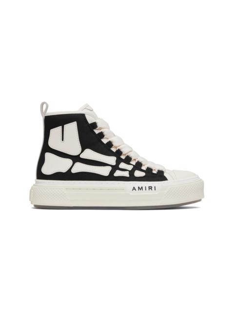 Black & White Skel Court Hi Sneakers