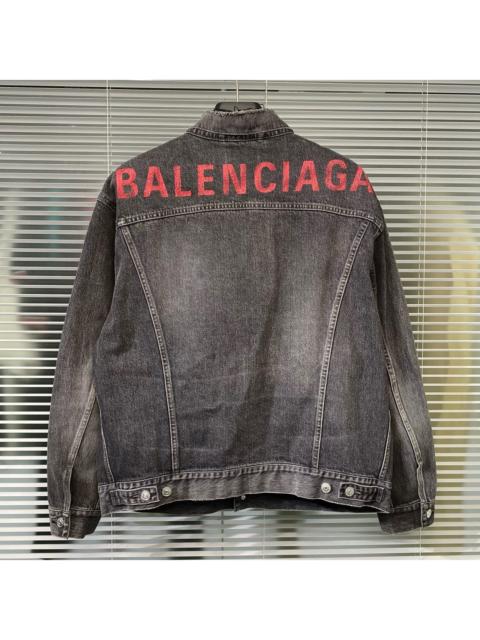 BALENCIAGA Balenciaga washed and distressed denim jacket